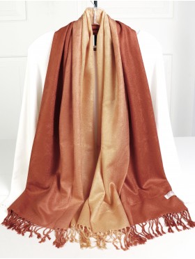 Solid Color Two-Tone Pashmina